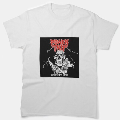 SALE! Sticker Power Trip Classic T-Shirt Graphic Vintage Shirt S-5XL