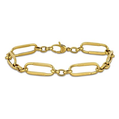 Pre-owned Amour 8mm Oval Link Bracelet In 14k Yellow Gold - 7.5 In