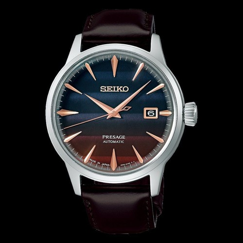 Pre-owned Seiko Srpk75j1  Presagepurple Sunset Cocktail Time Limited Edition Men Watch