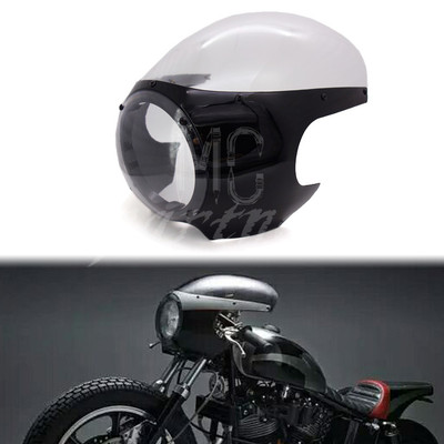 5 3/4'' Cafe Racer Drag Racing Fairing & Windshield Fits W/39mm Forks Headlights