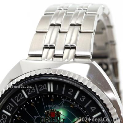 Pre-owned Orient Revival Rn-aa0e02e Watch Green Dial World Map Automatic Mechanical Men