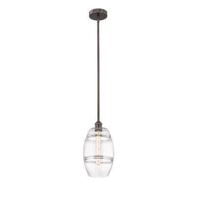 Innovations 616-1S Vaz 1Lt 8'' Stem Mini Pendant, BZ/CL - 616-1S-OB-G557-8CL