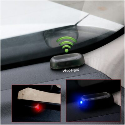 Alarma Del Coche Falso Lámpara Luz Energía Solar Sistema De Seguridad Anti-Robo