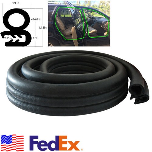 13ft Universal Car Door Edge Rubber Seal Protector Sealing Strip Weatherstrip