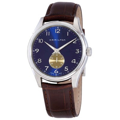 Мужские часы Hamilton Jazzmaster с тонким кварцевым синим циферблатом H38411540