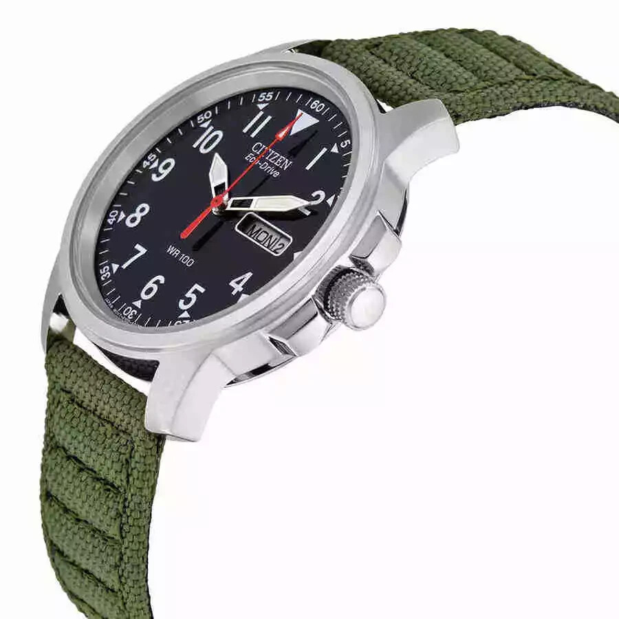 Citizen BM8180-03E Men's Military Watch  Solar-Powered, Stainless Steel, 100M