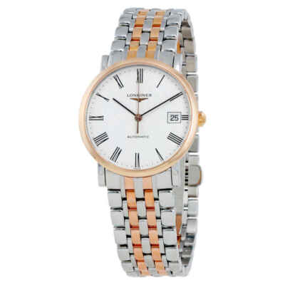 Элегантные женские часы Longines с белым циферблатом и автоподзаводом L4.809.5.11.7