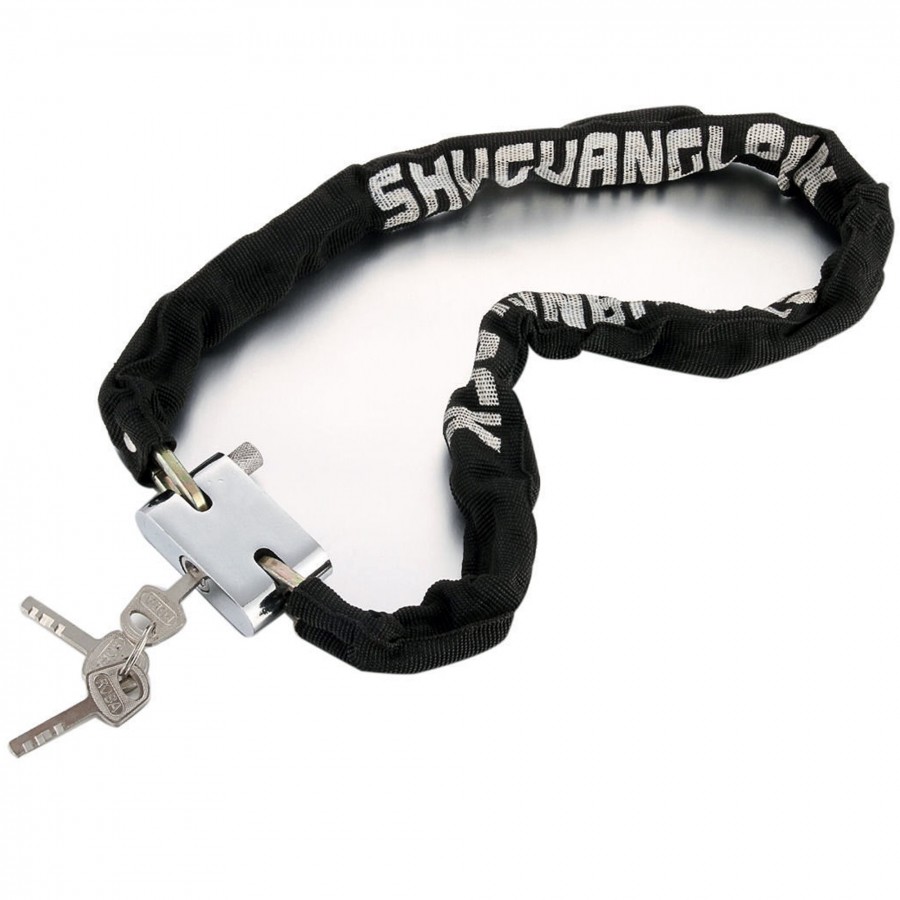 Catena Antifurto Con Lucchetto Bici Bicicletta Scooter Rivestita Tessuto dfh