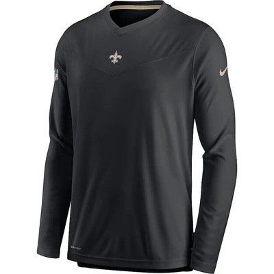 New Orleans Saints Nike Sideline Coaches Performance V-Neck T-Shirt Men's Medium