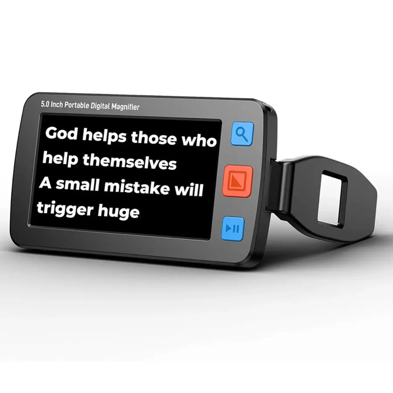 Portable Digital Magnifier Electronic Reading Aid 5 inch for Low Vision Color Bl