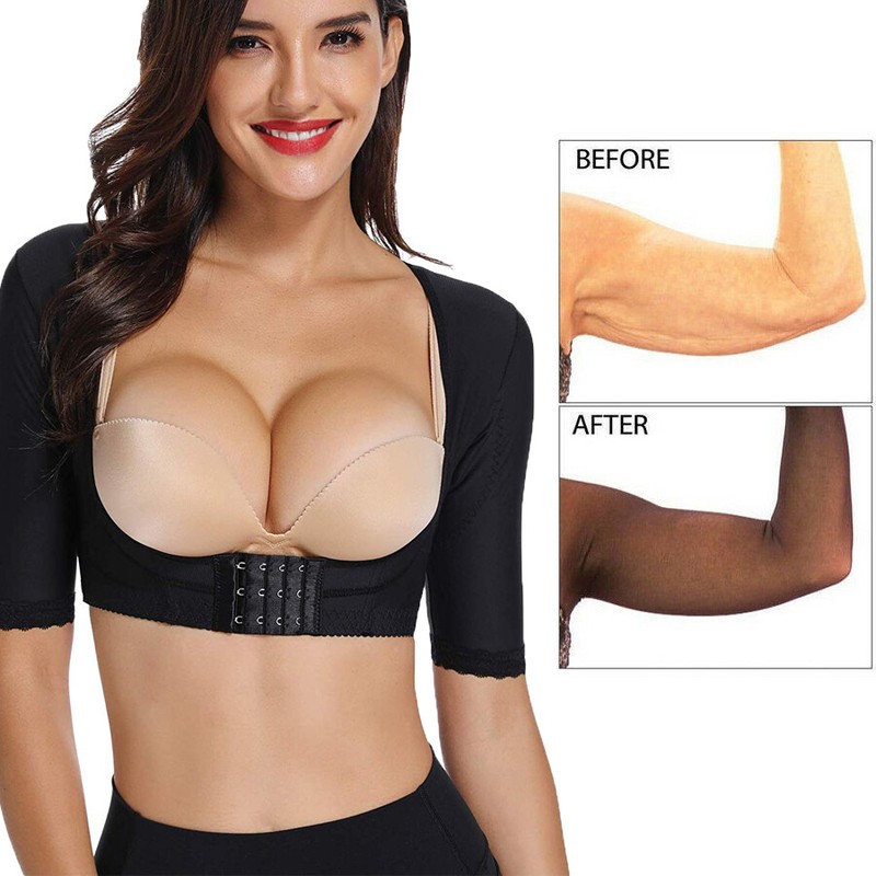 Women Anti-Cellulite Compression Arm Shaper Lady Shoulder Slimming Shaper Tops
