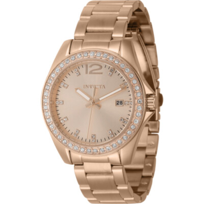 Женские часы Invicta Angel Quartz Diamond с циферблатом из розового золота 44838