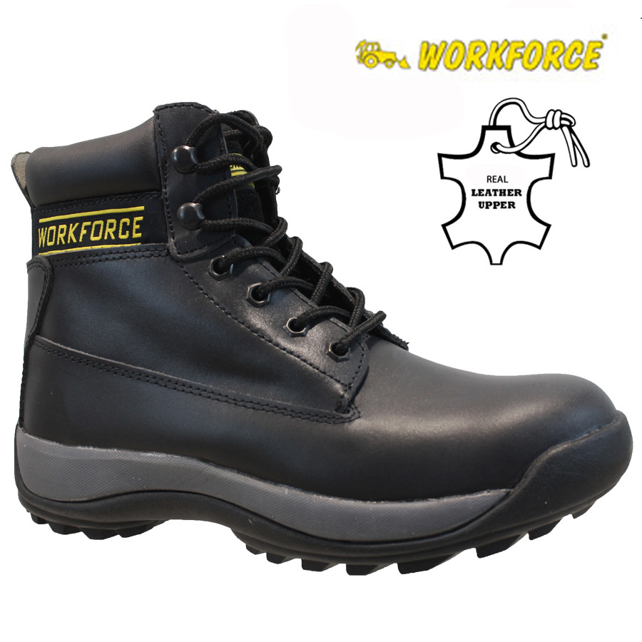 MENS WORKFORCE SAFETY WORK BOOTS MIDSOLE STEEL TOE CAP SHOES TRAINERS