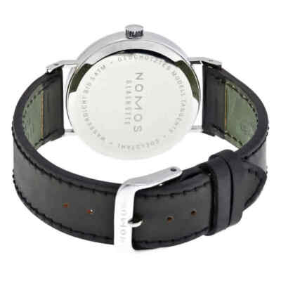 Pre-owned Nomos Tangente Galvanized White Dial Black Leather Men's Watch 101
