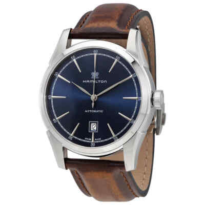 Pre-owned Hamilton Spirit Of Liberty Automatic Blue Dial Men's Watch H42415541