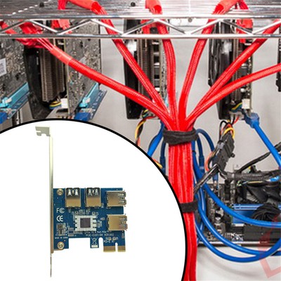 1 to 4 PCIE USB 3.0 Slot Multiplier Hot PCI Express Riser Card PCI-E 1x to 16x