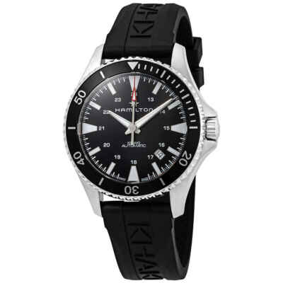 Pre-owned Hamilton Khaki Navy Automatic Black Dial Men's Watch H82335331