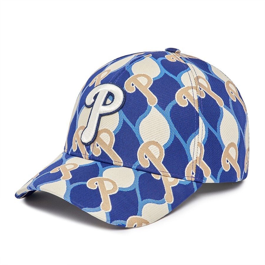 MLB KOREA Argyle MONOGRAM Structured Ball Cap 3ACPM063N