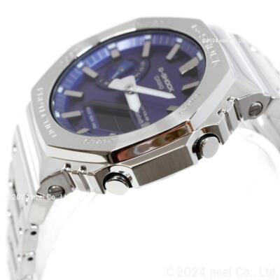 Pre-owned Casio G-shock Gm-b2100ad-2ajf Japan Blue X Full Metal Analog Digital Men Watch