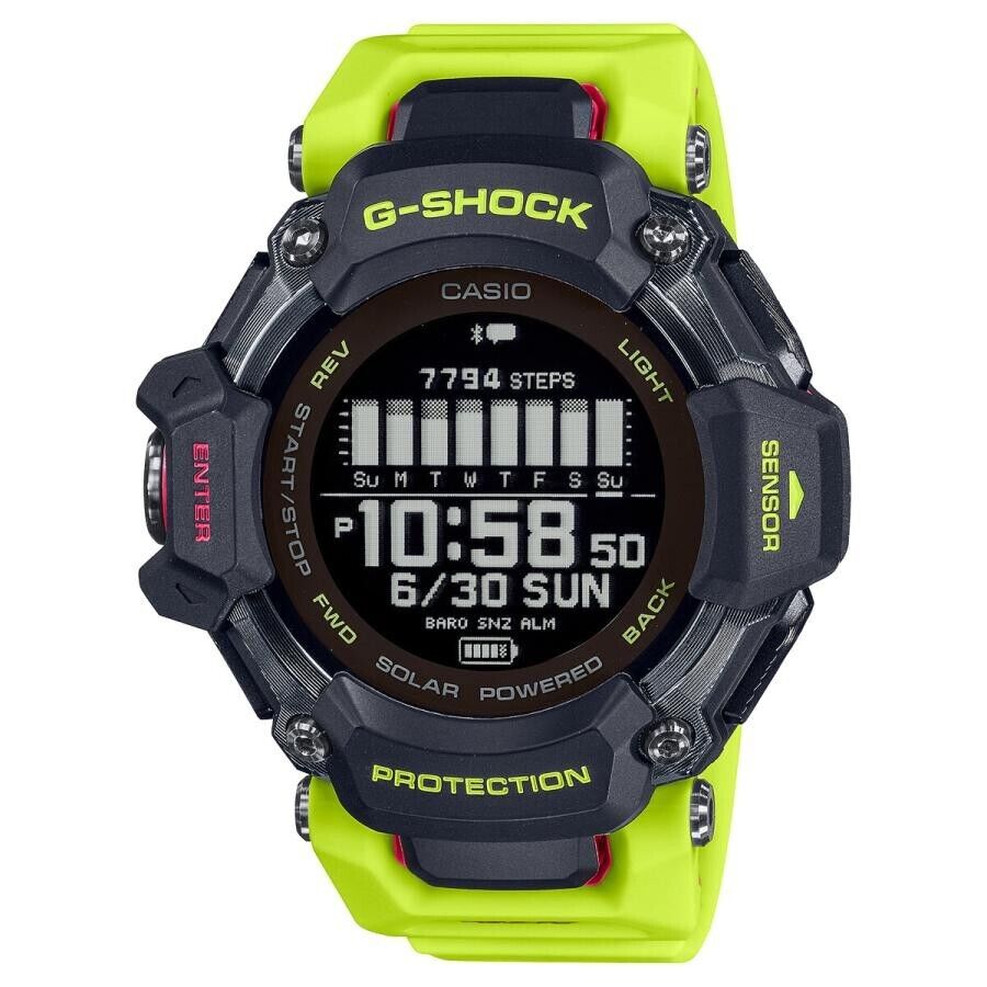 Pre-owned Casio G-shock Gbd-h2000-1a9jr Sports Line G-squad Japan Yellow Gbd-h2000 Series