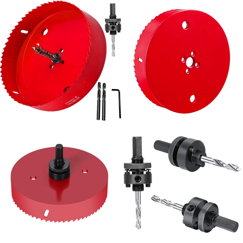6-3/8 Inch Hole Saw with Heavy Duty Arbor for Can Light Rece