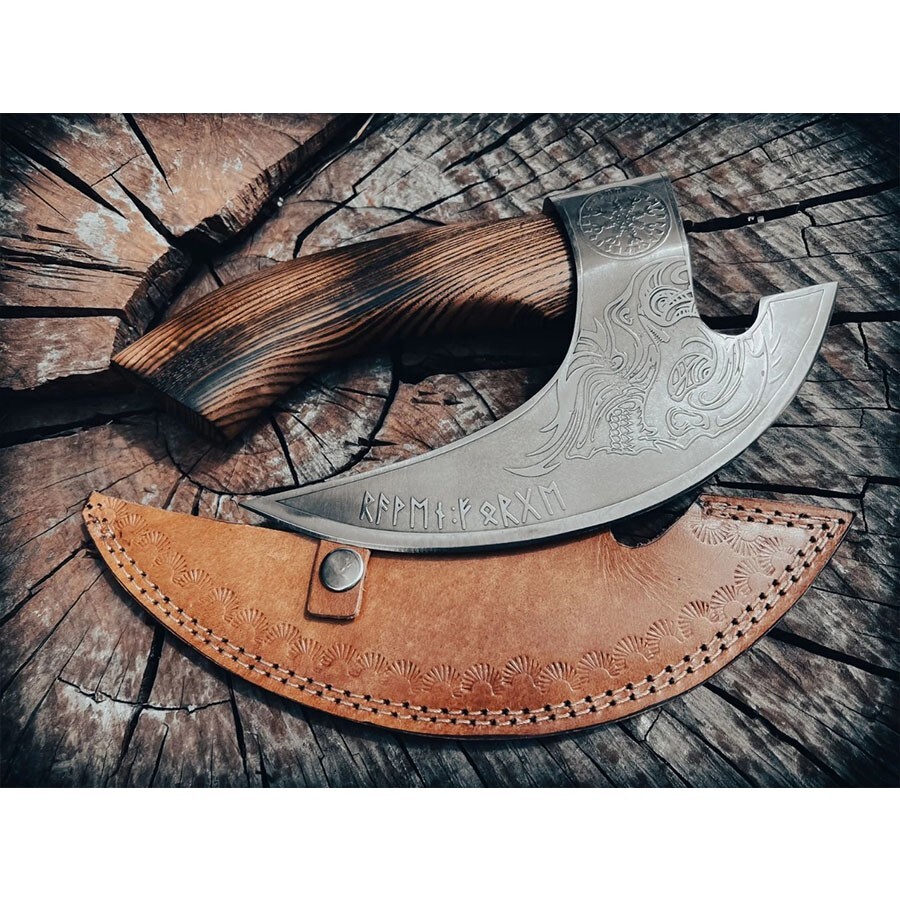 Premium Handmade Carbon Steel Blade Vikings Axes Camping Axe For Pizza Cutting