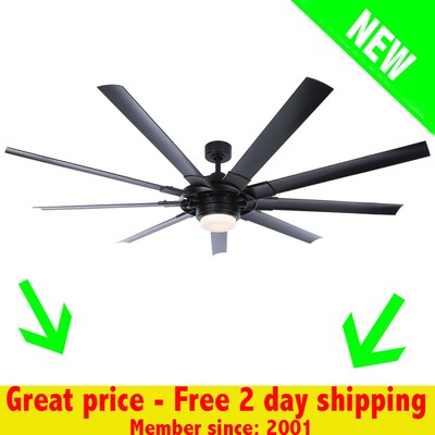 Slinger V2 72 In Matte Black Led Indoor Outdoor Ceiling
