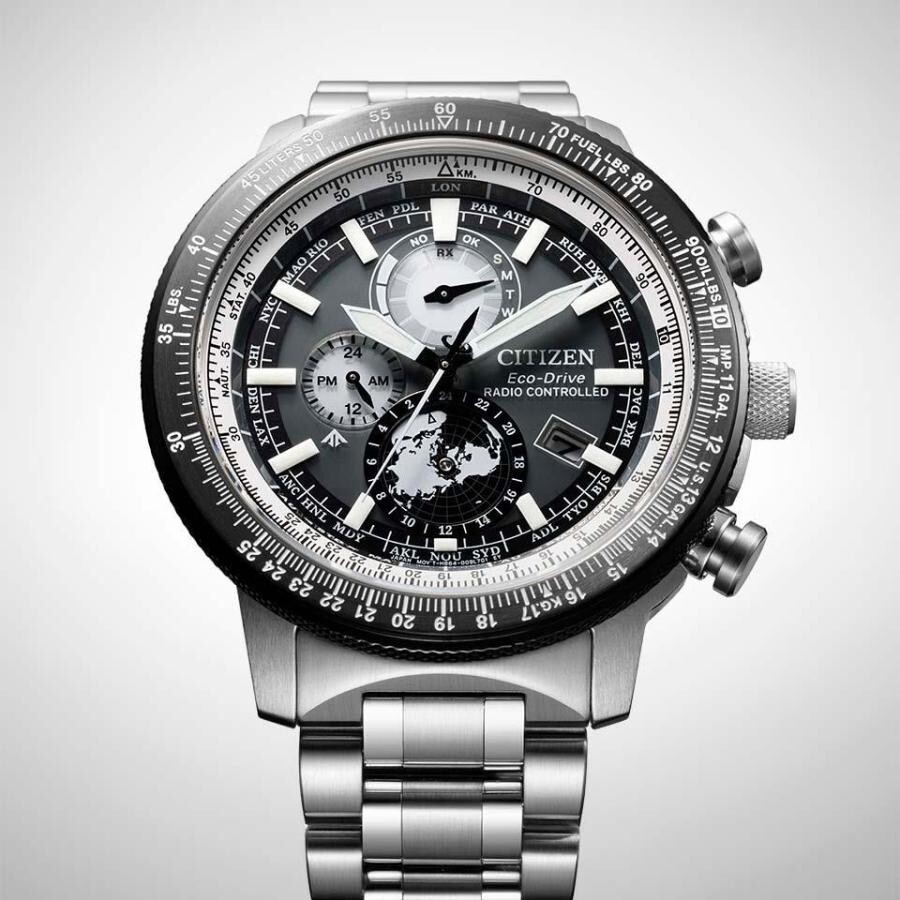 Pre-owned Citizen Promaster By3006-53h Sky Series Geo Trekker Eco Drive Men's Watch