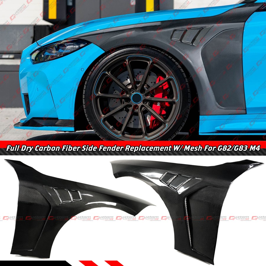 For 2021-2026 BMW G82 G83 M4 Dry Carbon Fiber ALP Vented Style Front Fender Pair