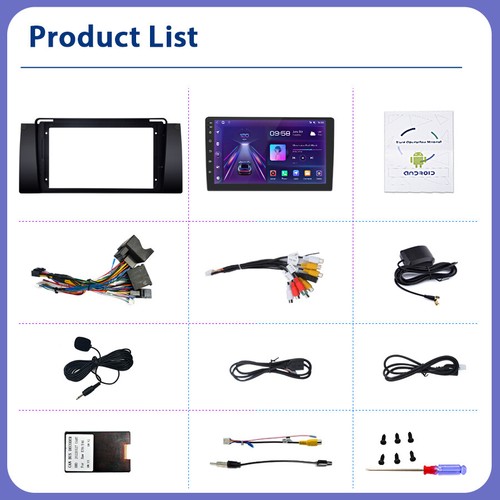 For BMW X5 E53 9" Android 11 Carplay Car Stereo GPS Navi Wifi Radio 2+32GB USB