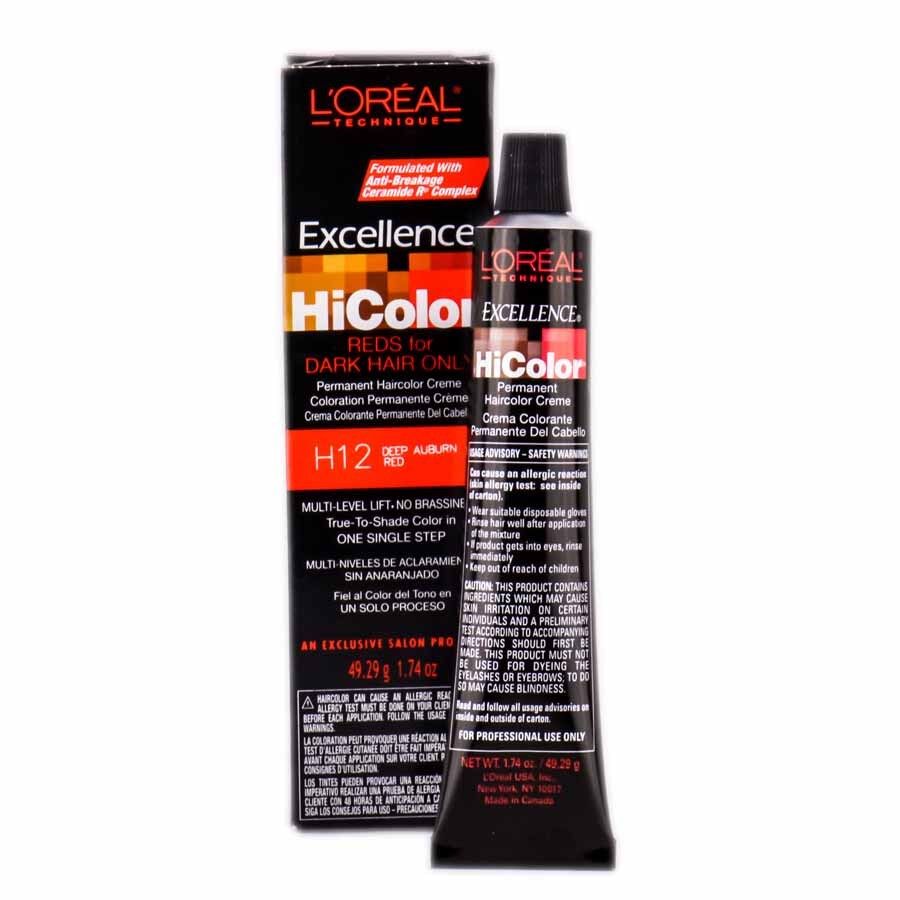 NEW L'Oreal Excellence HiColor Dark Hair 1.74oz DEEP AUBURN RED Perman...