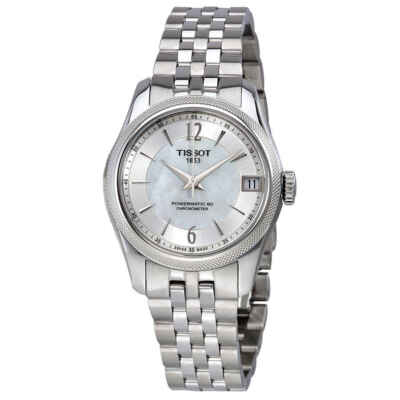 Pre-owned Tissot T-classic Ballade Automatic Mop Dial Ladies Watch T108.208.11.117.00