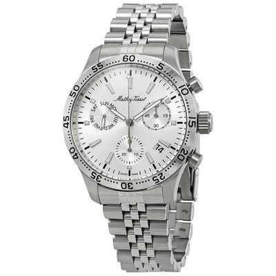 Мужские часы Mathey-Tissot Type 22 с хронографом и серебряным циферблатом H1822CHAS