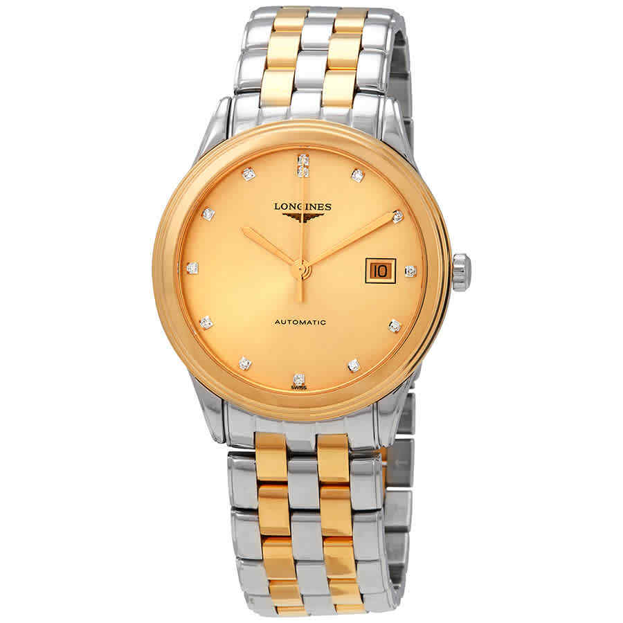 海外 即决 longines flagship champagne diamond dial mens watch l