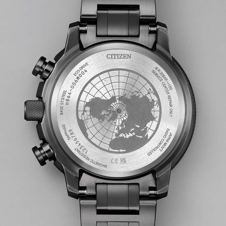 Pre-owned Citizen Promaster By3005-56g Sky Series Geo Trekker Eco Drive Black Men's Watch