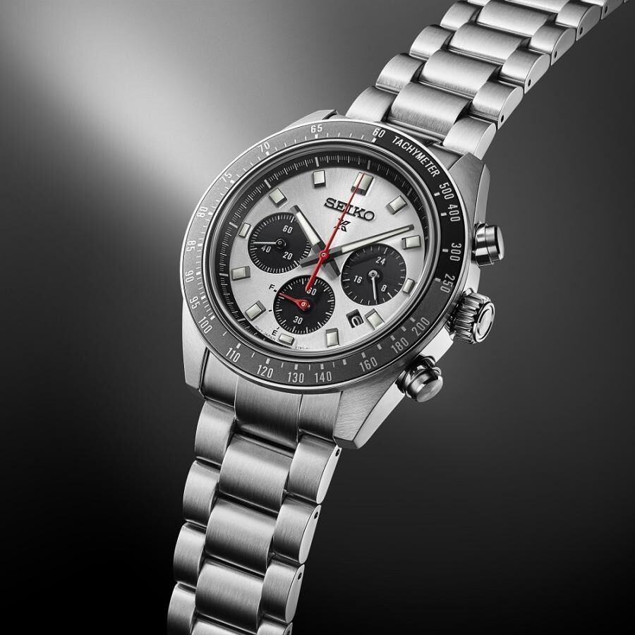 Pre-owned Seiko Prospex Sbdl095 Speedtimer Silver Dial Solar Chronograph Men Watch J .jp