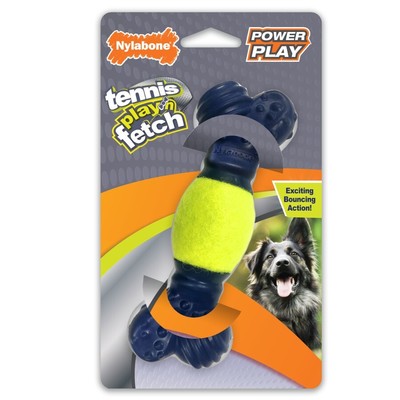 Nylabone Power Play Tennis Play 'n Fetch Interactive Dog Toy All Sizes (1 ct)