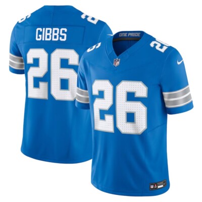 Men's Detroit Lions Jahmyr Gibbs #26 Blue Vapor F.U.S.E. Limited Jersey