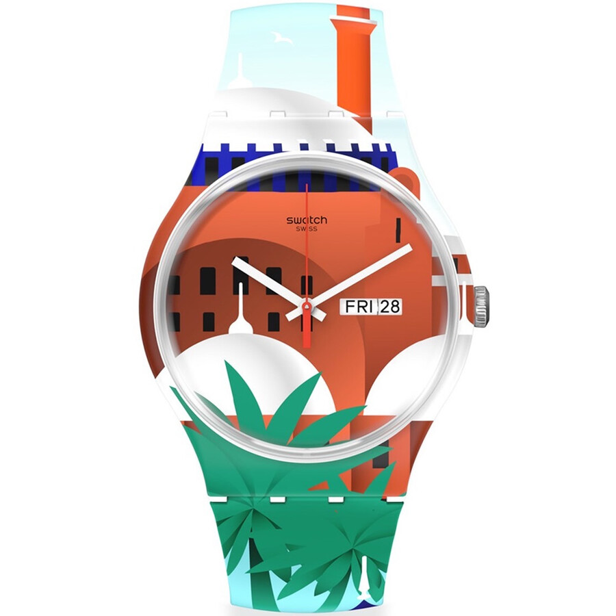 Pre-owned Swatch Greetings From Istanbul Destination A City Of A 100 Names Suoz719 Special