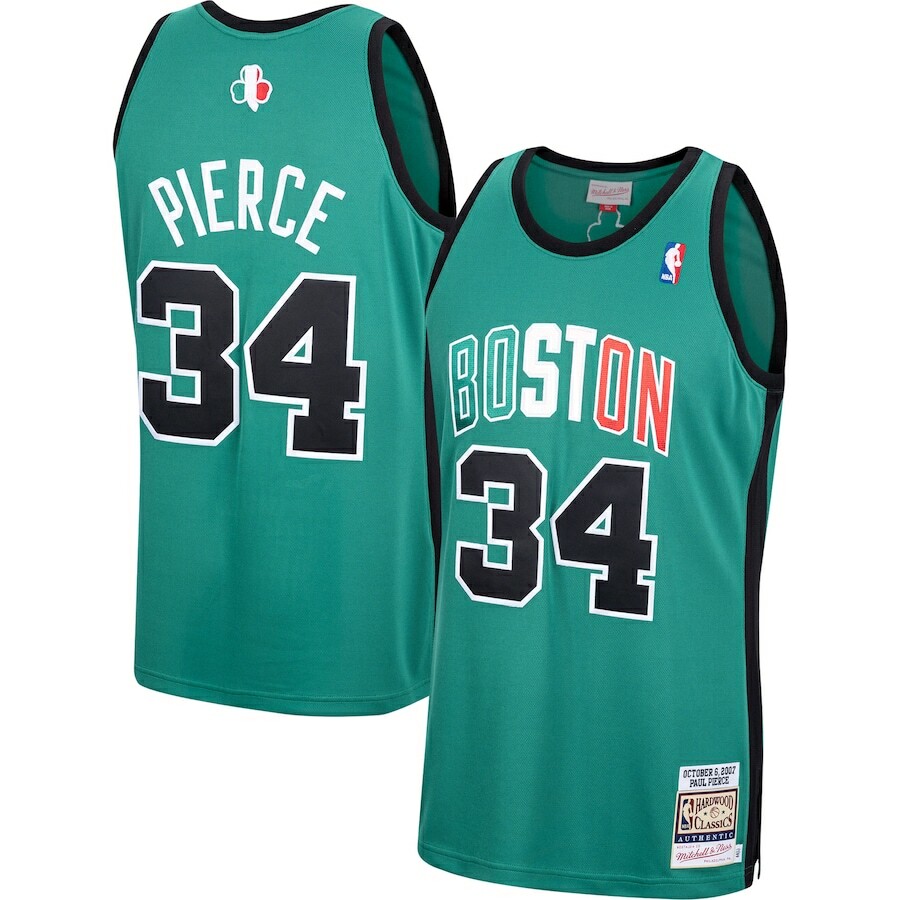 CELTICS Paul Pierce 34 ユニフォーム 2007-08 L Boston Celtics Paul Pierce #34 Mitchell & Ness Green 2007/08