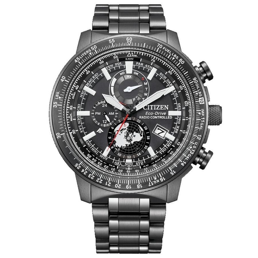 Pre-owned Citizen Promaster By3005-56g Sky Series Geo Trekker Eco Drive Black Men's Watch