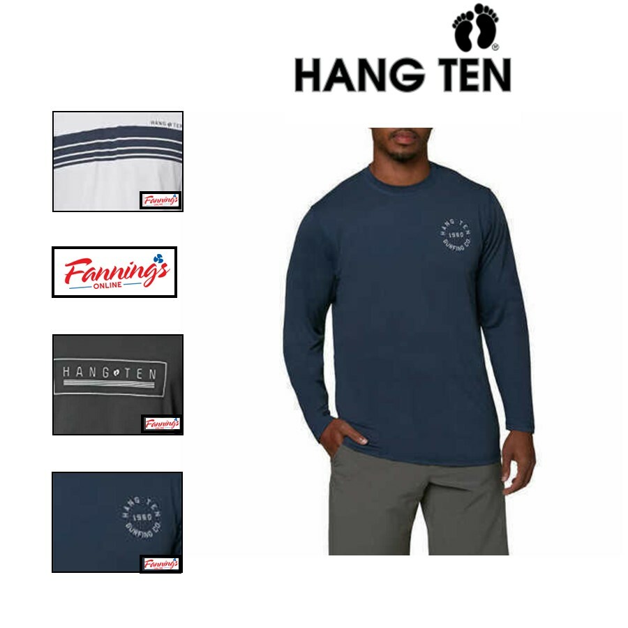 Hang Ten Men's Long Sleeve Sun Tee Shirt UV PROTECTION | G41 Hang Ten Men's Long Sleeve Sun Tee Shirt UV PROTECTION | G41
