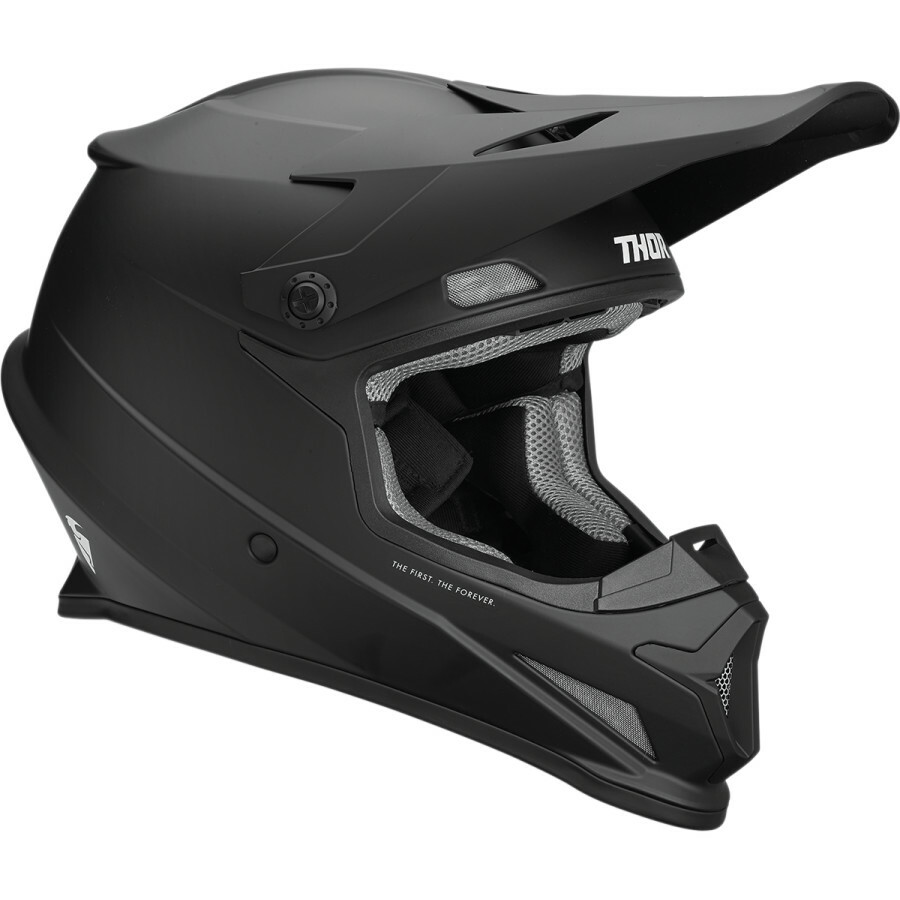 Thor Matte Black Helmet Sector Motocross Solid Off Road Dirt