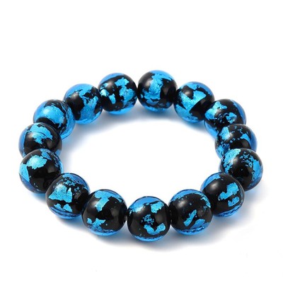 Firefly Glass Okinawa bracelet firefly ball blue 14mm 18cm #211