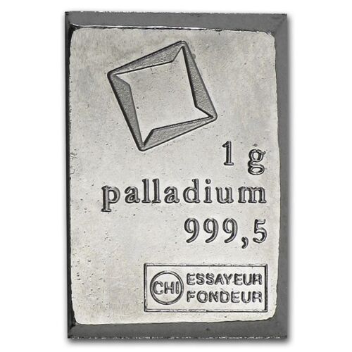 1 GRAM OF PALLADIUM FROM SUISSE VALCAMBI CombiBar | .9995 | 1 Gram Palladium Bar