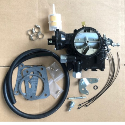 Marine Carburetor for Mercruiser 2 Barrel 2.5/3.0L 4CYL W/Long Linkage Black