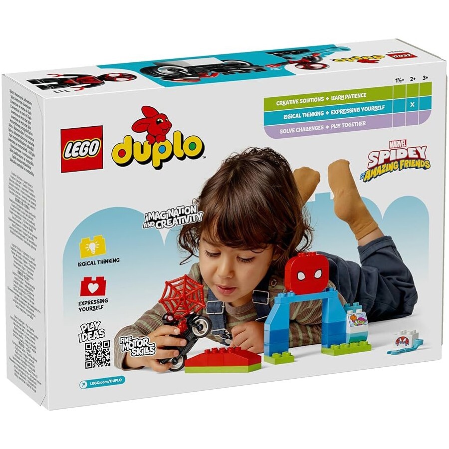 Конструктор LEGO Duplo Marvel Spidey Spins Приключения на мотоцикле 10424