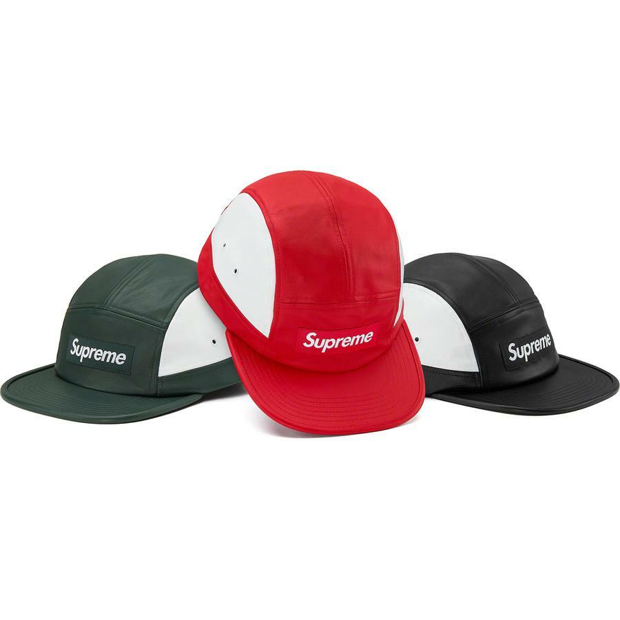 Supreme NYC 2 Tone Leather Camp Cap Red FW 19 | eBay