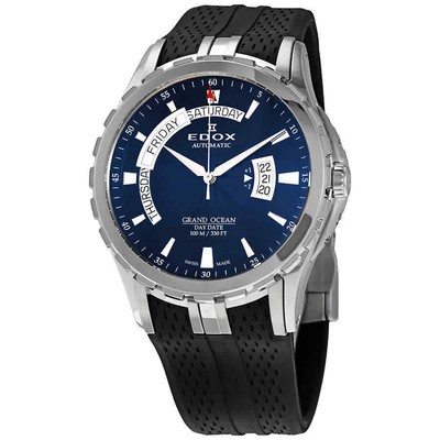 Edox Grand Ocean Automatic Blue Dial Men's Watch 83006 3CA BUIN