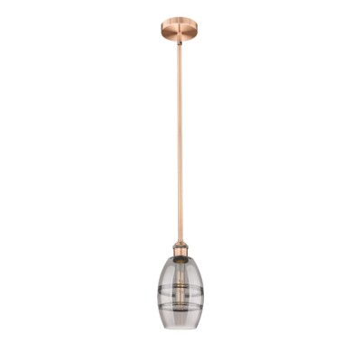 Innovations 616-1S Vaz 1Lt 6'' Stem Mini Pendant, CP/SM - 616-1S-AC-G557-6SM